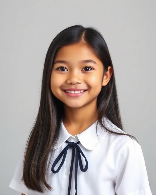 Captura original sin retoque del estudiante Gabriela Figueroa en sesión de fotografía escolar